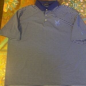 RARE Really Clean Ralph Lauren Polo Golf Mens Shirt Size XXL Blue/White